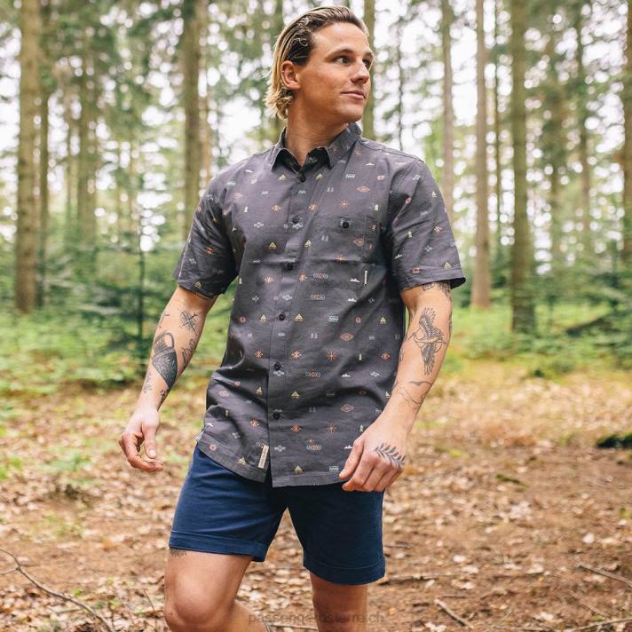 Passenger Männer Chill-Kurzarmshirt aus Bio-Baumwolle in Black Eclipse 0BP2267 Kleidung Schwarz