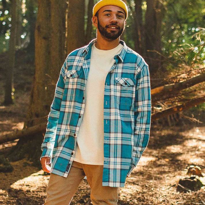 Passenger Männer Falls Bio-Baumwollhemd mit Birkenkaromuster 0BP2273 Kleidung Birke