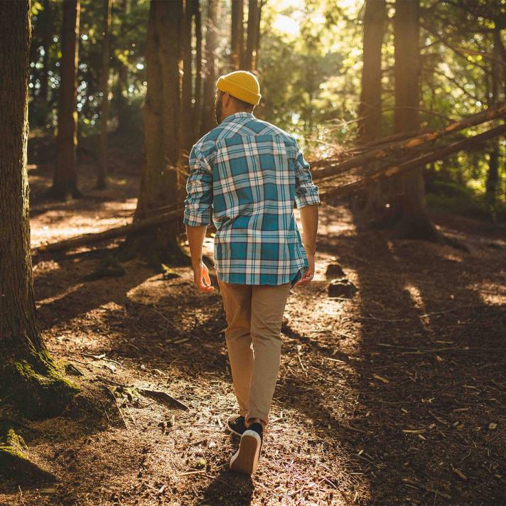Passenger Männer Falls Bio-Baumwollhemd mit Birkenkaromuster 0BP2273 Kleidung Birke