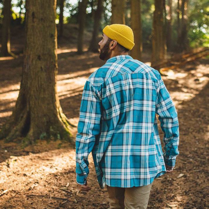 Passenger Männer Falls Bio-Baumwollhemd mit Birkenkaromuster 0BP2273 Kleidung Birke