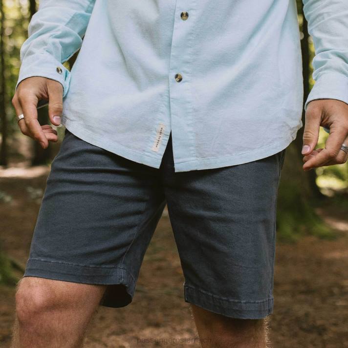 Passenger Männer Venture recyceltes Cord-Langarmshirt, blaues Glas 0BP2255 Kleidung Blau