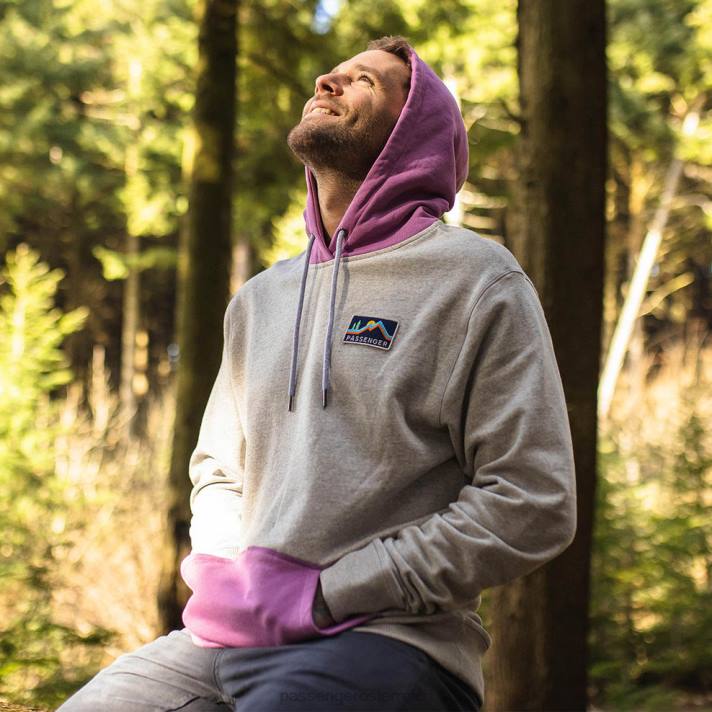 Passenger Männer Alp-Kapuzenpullover aus recycelter Baumwolle in Graumeliert 0BP2121 Kleidung grau