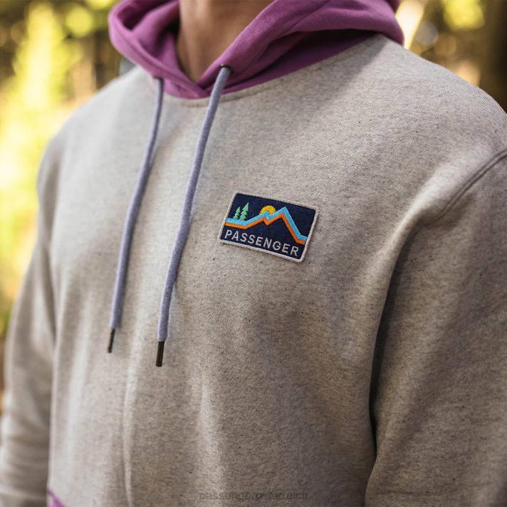 Passenger Männer Alp-Kapuzenpullover aus recycelter Baumwolle in Graumeliert 0BP2121 Kleidung grau