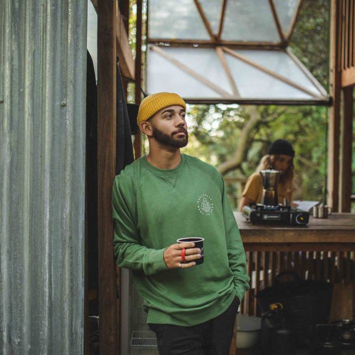 Passenger Männer Eskapismus Hanf Sweatshirt Weinberggrün 0BP2133 Kleidung Grün