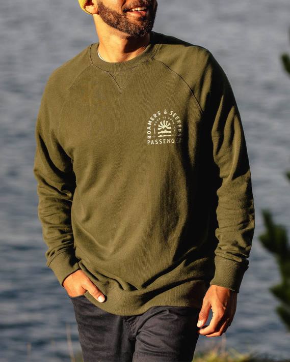 Passenger Männer Evenfall-Sweatshirt aus recycelter Baumwolle, Tannenbaum 0BP293 Kleidung Baum