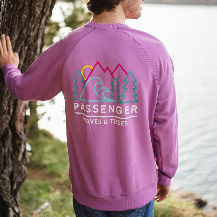 Passenger Männer Gifford recyceltes Sweatshirt Orchidee 0BP2104 Kleidung Orchidee
