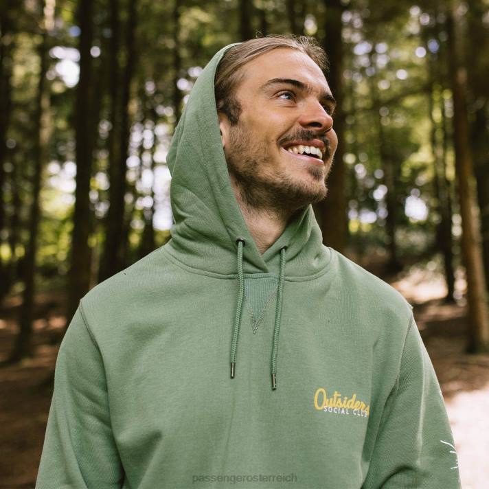 Passenger Männer Kapuzenpullover aus recycelter OSC-Baumwolle, dunkles Efeu 0BP2118 Kleidung Efeu