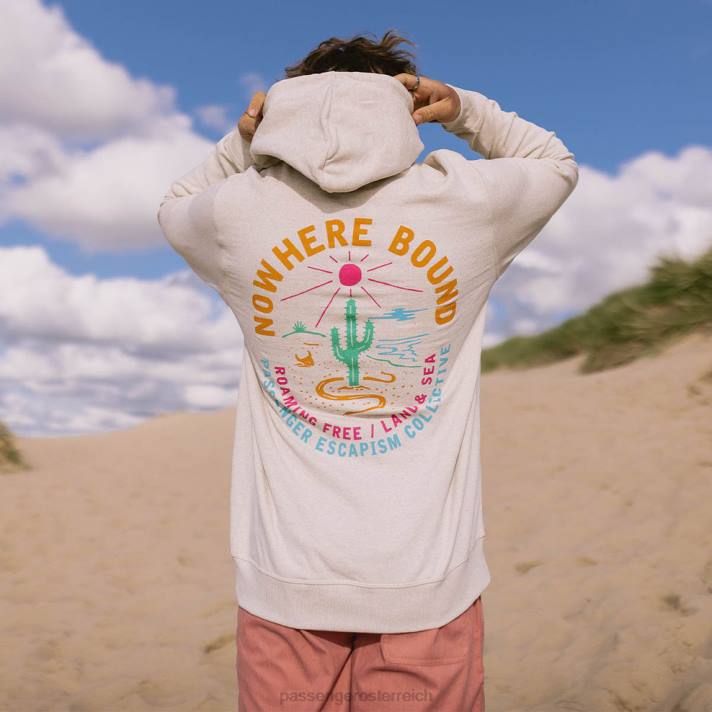 Passenger Männer Land & Sea Kapuzenpullover aus recycelter Baumwolle, milchig meliert 0BP2148 Kleidung Mergel