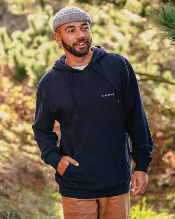 Passenger Männer Made to Roam Kapuzenpullover aus recycelter Baumwolle in tiefem Marineblau 0BP287 Kleidung Marine