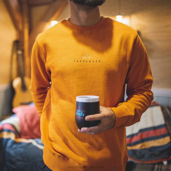 Passenger Männer New Forest Recycling-Sweatshirt Sunrise Orange 0BP2134 Kleidung orange