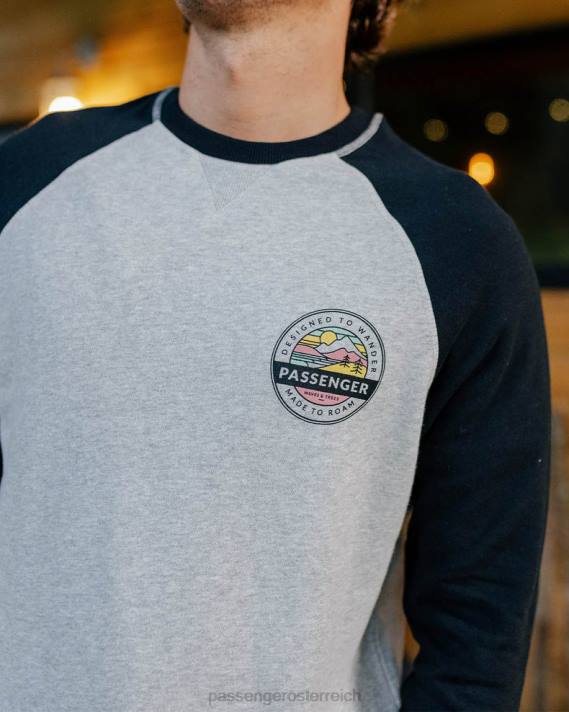 Passenger Männer Odyssey-Sweatshirt aus recycelter Baumwolle in Graumeliert 0BP290 Kleidung grau