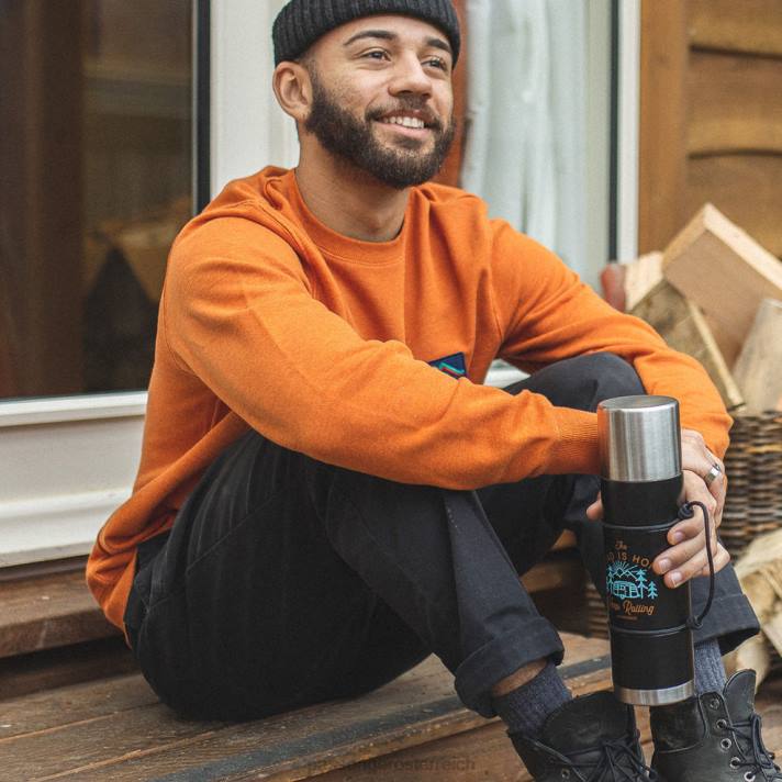 Passenger Männer Roamer recyceltes Sweatshirt Picante Mergel 0BP2130 Kleidung Mergel