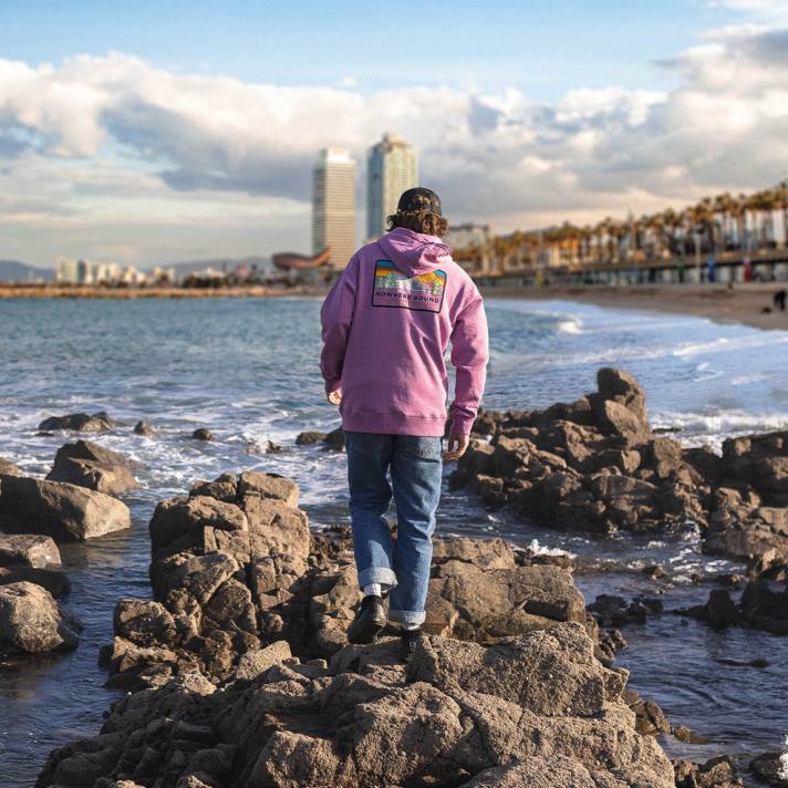 Passenger Männer Tourer Kapuzenpullover aus recycelter Baumwolle, Orchidee 0BP2142 Kleidung Orchidee