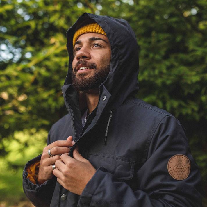 Passenger Männer Baltic Recycling-Jacke in verblasstem Schwarz 0BP2158 Kleidung Schwarz