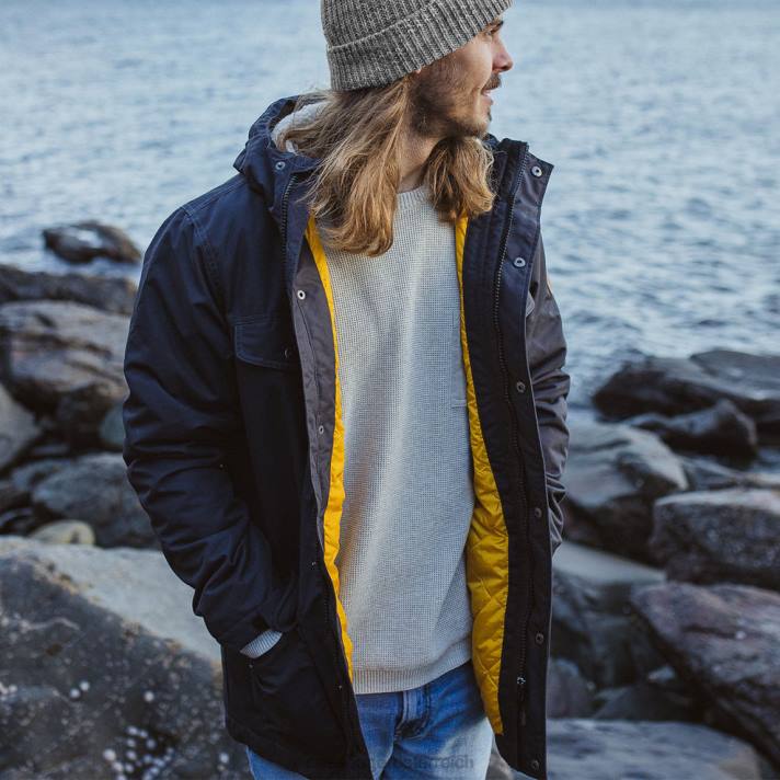 Passenger Männer Baltic Recycling-Jacke in verblasstem Schwarz 0BP2158 Kleidung Schwarz