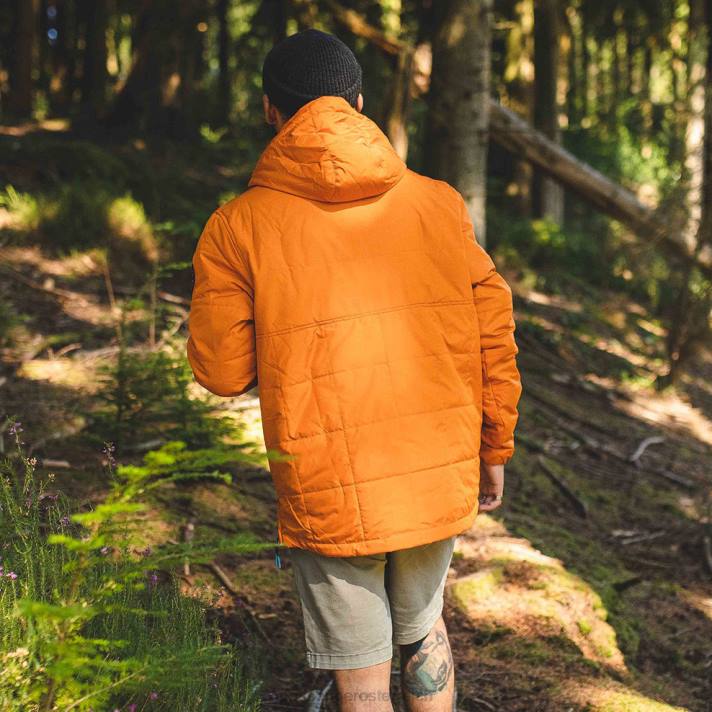 Passenger Männer Floe recycelte isolierte Jacke mit halbem Reißverschluss, Sonnenaufgangsorange 0BP2185 Kleidung orange