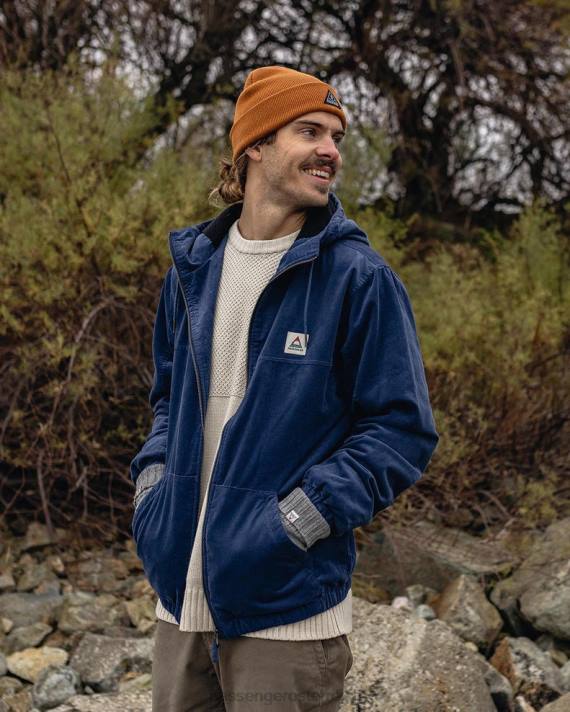 Passenger Männer Horizon Cordjacke aus dunklem Denim 0BP2156 Kleidung Denim