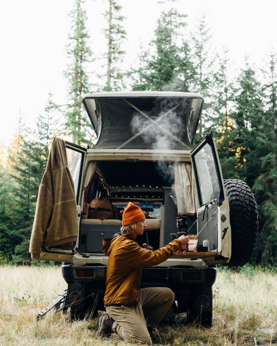 Passenger Männer Journey recycelte Wendejacke goldbraun 0BP2173 Kleidung braun