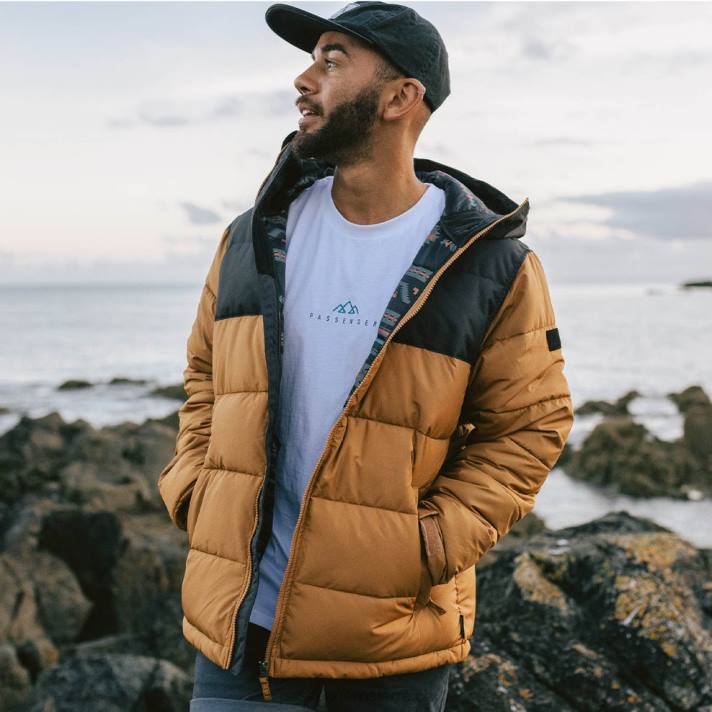 Passenger Männer Manitoba recycelte Jacke aus Kokosnuss 0BP2151 Kleidung Kokosnuss