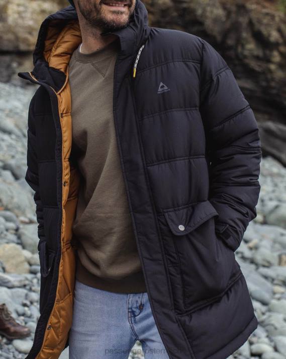 Passenger Männer Ontario recycelte Jacke in echtem Schwarz 0BP2161 Kleidung Schwarz