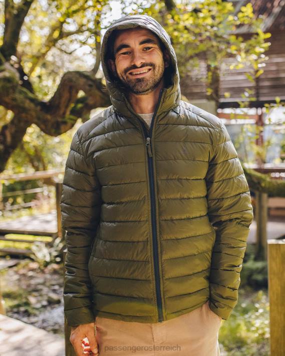 Passenger Männer Roamer recycelte isolierte Jacke Khaki 0BP2170 Kleidung khaki
