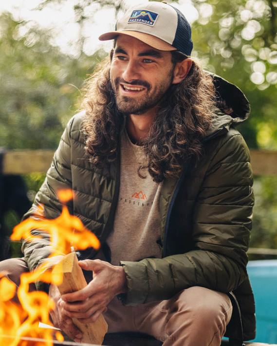 Passenger Männer Roamer recycelte isolierte Jacke Khaki 0BP2170 Kleidung khaki