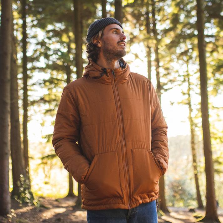 Passenger Männer Summit recycelte isolierte Jacke glasierter Ingwer 0BP2181 Kleidung glasiert