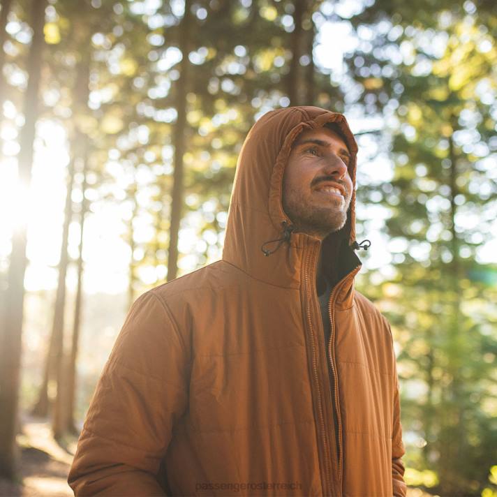 Passenger Männer Summit recycelte isolierte Jacke glasierter Ingwer 0BP2181 Kleidung glasiert
