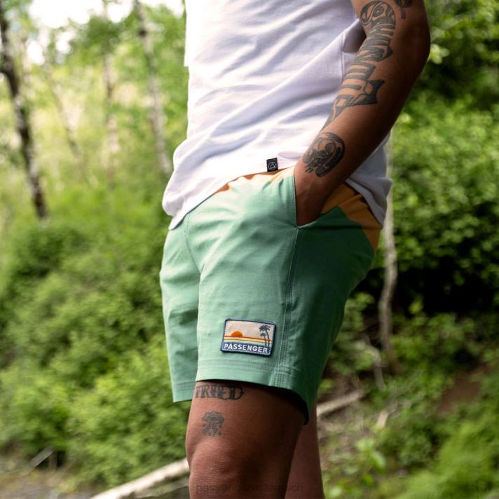 Passenger Männer Baja Allzweck-Badeshorts in Blau/Gelb/Grün 0BP2310 Kleidung Blau