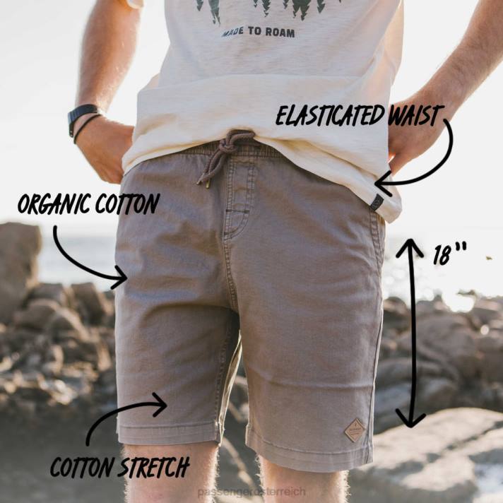 Passenger Männer Drifter Walk Short Taupe 0BP2298 Kleidung Taupe