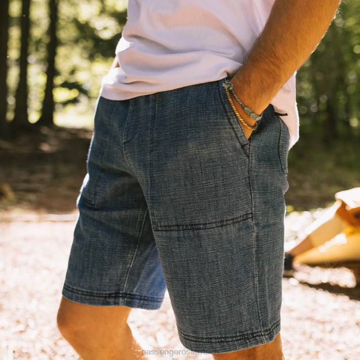 Passenger Männer Pine-Jeansshorts aus Bio-Baumwolle, gewaschener Denim 0BP2304 Kleidung Denim