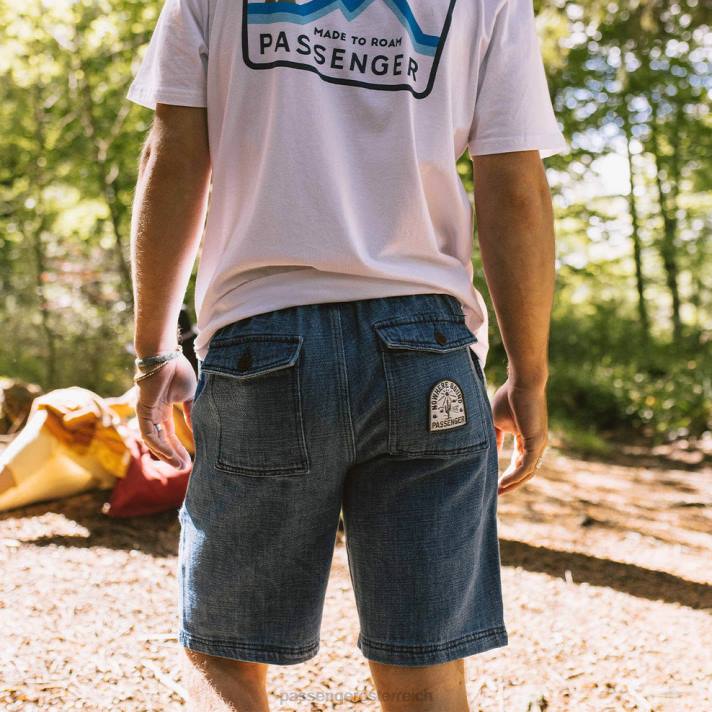 Passenger Männer Pine-Jeansshorts aus Bio-Baumwolle, gewaschener Denim 0BP2304 Kleidung Denim