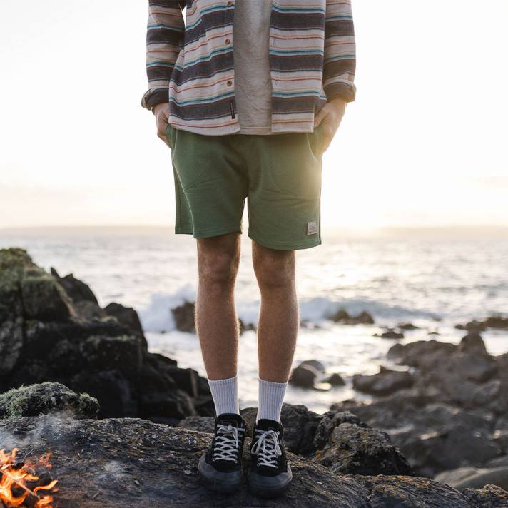 Passenger Männer Sacramento Hanf Jog Short Dark Ivy 0BP2326 Kleidung Efeu