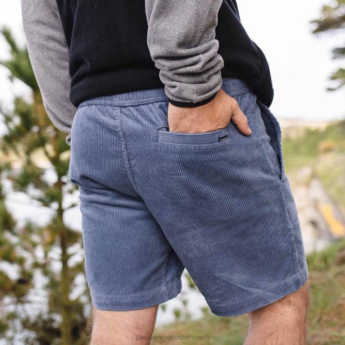 Passenger Männer Topanga-Shorts aus recyceltem Cord in Steinblau 0BP2280 Kleidung Blau