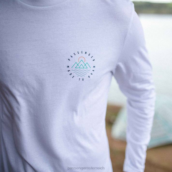 Passenger Männer Eskapismus recyceltes ls T-Shirt weiß 0BP2224 Kleidung Weiß