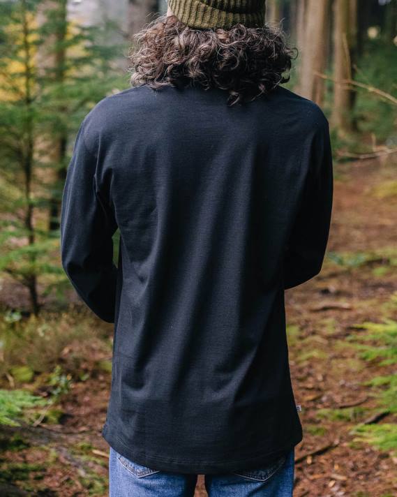 Passenger Männer Heritage-T-Shirt aus recycelter Baumwolle in Schwarz 0BP2218 Kleidung Schwarz