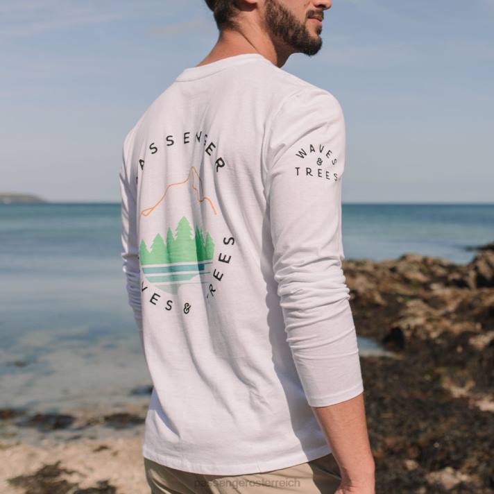 Passenger Männer La Paz recyceltes ls T-Shirt weiß 0BP2234 Kleidung Weiß