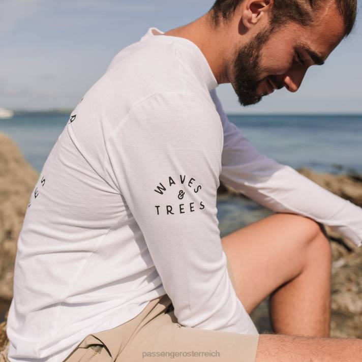 Passenger Männer La Paz recyceltes ls T-Shirt weiß 0BP2234 Kleidung Weiß