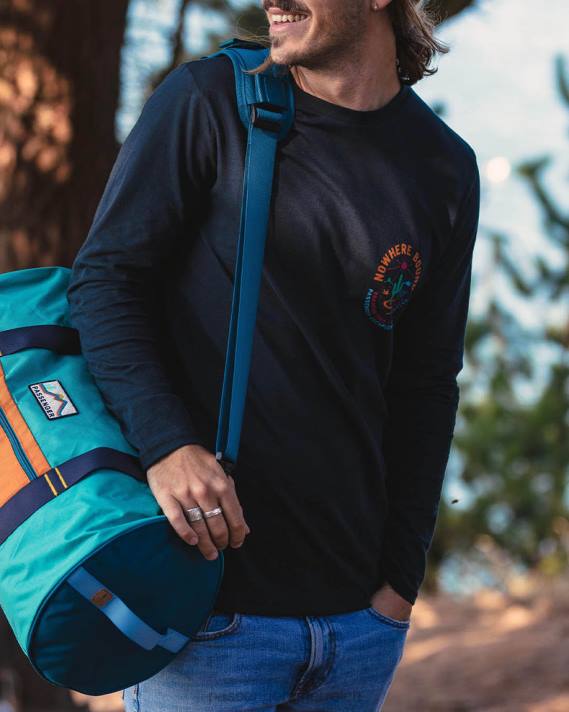 Passenger Männer Land & Sea recyceltes LS-T-Shirt schwarz 0BP2214 Kleidung Schwarz