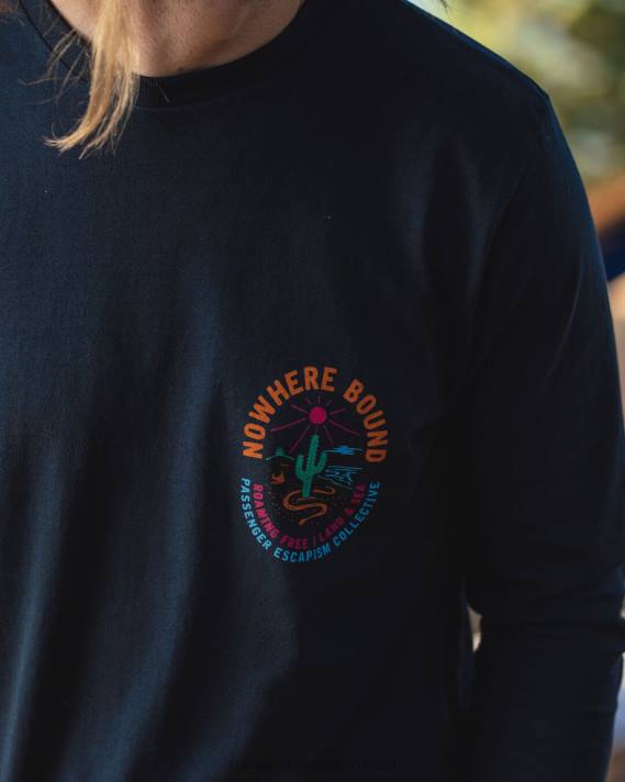 Passenger Männer Land & Sea recyceltes LS-T-Shirt schwarz 0BP2214 Kleidung Schwarz