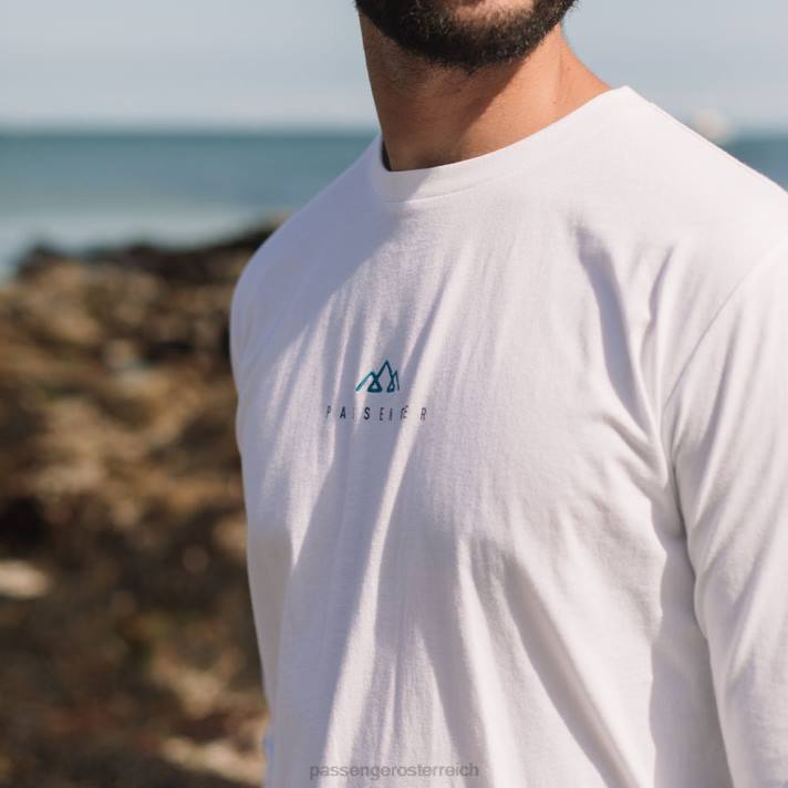 Passenger Männer New Forest recyceltes ls T-Shirt weiß 0BP2225 Kleidung Weiß
