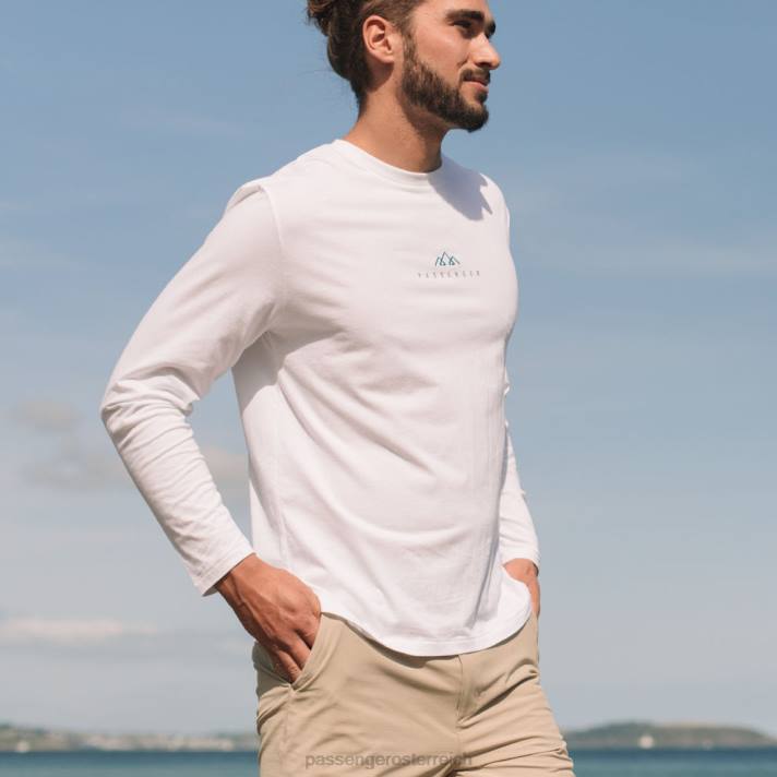 Passenger Männer New Forest recyceltes ls T-Shirt weiß 0BP2225 Kleidung Weiß