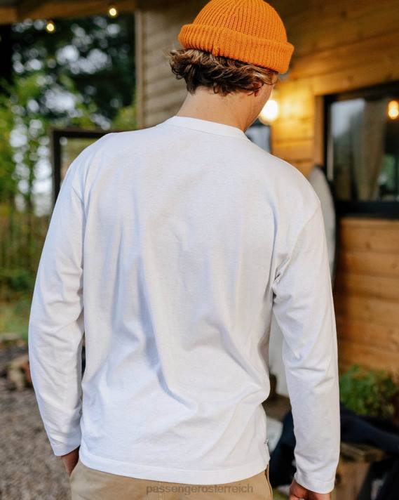 Passenger Männer Weißes Heritage-T-Shirt aus recycelter Baumwolle 0BP2215 Kleidung Weiß
