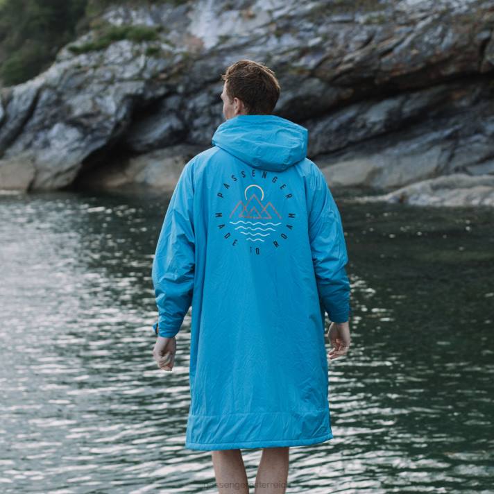 Passenger Männer Eskapismus-Wickelmantel mit recyceltem Sherpa-Futter, Ritterspornblau 0BP24 Kleidung Blau