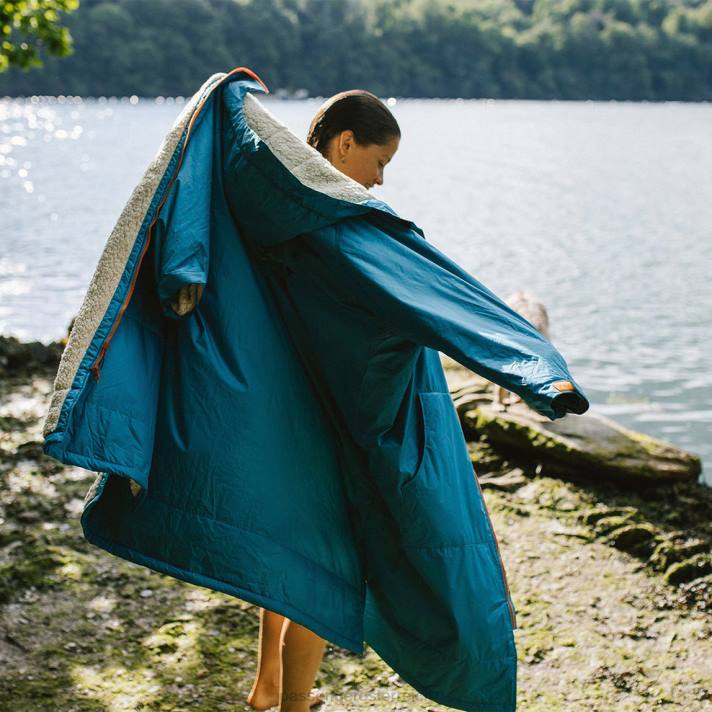 Passenger Männer Eskapismus-Wickelmantel mit recyceltem Sherpa-Futter, Ritterspornblau 0BP2646 Kleidung Blau