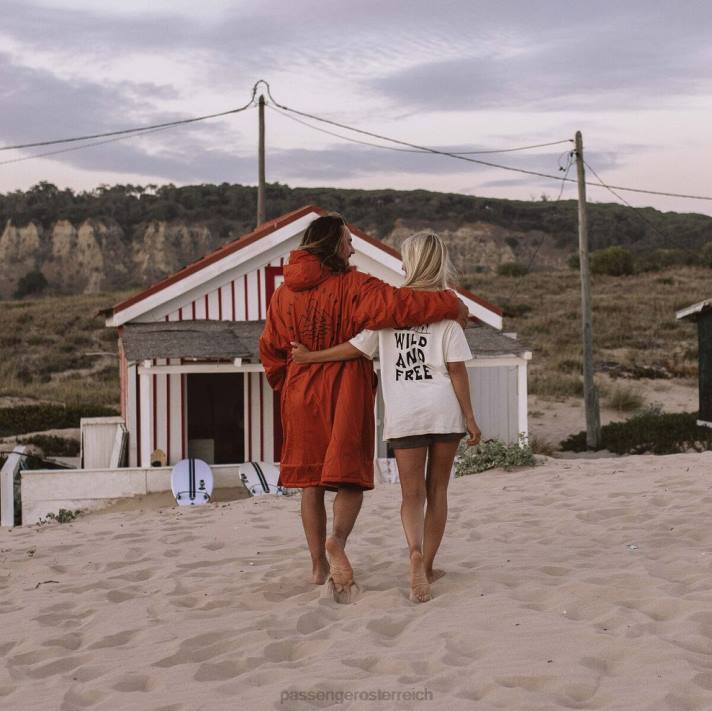 Passenger Männer Eskapismus, recycelter, mit Sherpa gefütterter Wickelmantel in Rostbraun 0BP212 Kleidung Rost