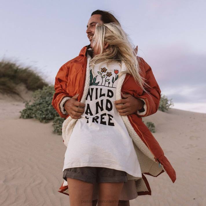 Passenger Männer Eskapismus, recycelter, mit Sherpa gefütterter Wickelmantel in Rostbraun 0BP212 Kleidung Rost