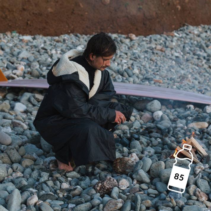 Passenger Männer Eskapismus, recycelter, mit Sherpa gefütterter Wickelmantel in Schwarz 0BP23 Kleidung Schwarz