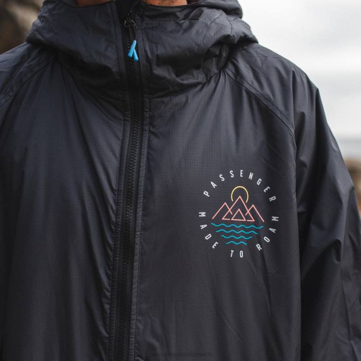 Passenger Männer Eskapismus, recycelter, mit Sherpa gefütterter Wickelmantel in Schwarz 0BP23 Kleidung Schwarz