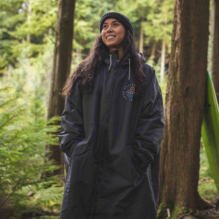 Passenger Männer Nomadic Wickelmantel mit recyceltem Sherpa-Futter, Schwarz 0BP2648 Kleidung Schwarz